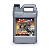 AMSOIL 20W-50 Synthetic V-Twin Motorcycle Oil 1x GALLON (3.78L)