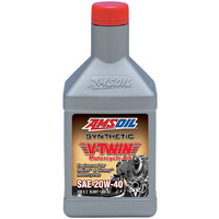 AMSOIL 20W-40 Synthetic V-Twin Motorcycle Oil 1x QUART (946ml)